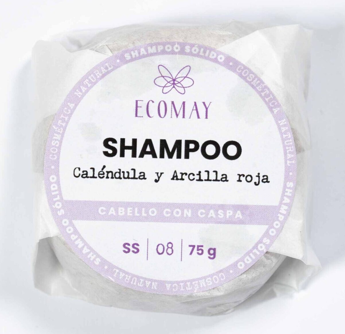 Shampoo Caléndula y Arcilla Roja de 75 g - Ecomay